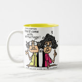 Ehemann-und Ehefrau-Haltungs-Spaß Zweifarbige Tasse (Links)