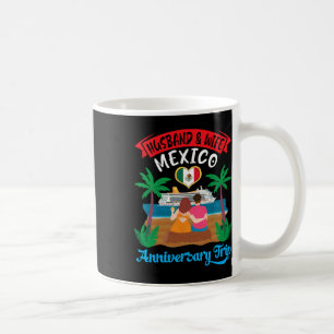 Ehemann und Ehefrau in Mexiko-Jubiläumsreise-Kreuz Kaffeetasse