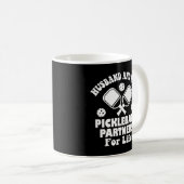 Ehemann und Ehefrau Pickleball Partner für das Leb Kaffeetasse (VorderseiteRechts)