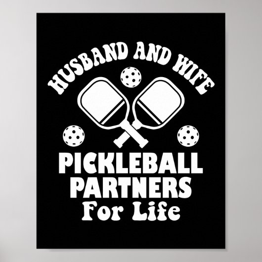 Ehemann und Ehefrau Pickleball Partner für das Leb Poster (Vorne)
