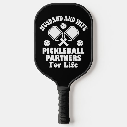 Ehemann und Ehefrau Pickleball Partner für das Leb Schläger (Vorderseite)