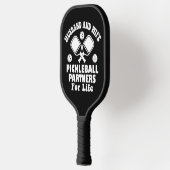 Ehemann und Ehefrau Pickleball Partner für das Leb Schläger (Links)
