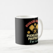 Ehemann und Ehefrau Pickleball Partner für Leben Kaffeetasse (VorderseiteRechts)