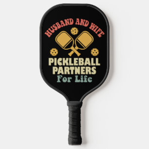 Ehemann und Ehefrau Pickleball Partner für Leben Schläger