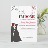 Ehemann und Ehefrau Scheidung Party Einladung (Stehend Vorderseite)