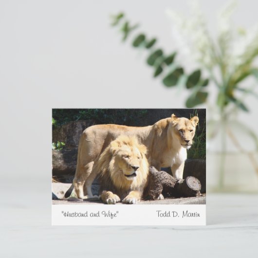 "Ehemann und Ehefrau" von: Todd D. Martin Postkarte (Stehend Vorderseite)