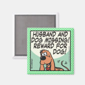 Ehemann und Hund Magnet (Vorderseite/Rückseite)