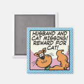 Ehemann und Katze Magnet (Vorderseite/Rückseite)