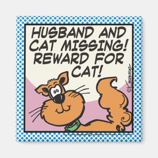 Ehemann und Katze Magnet (Vorne)