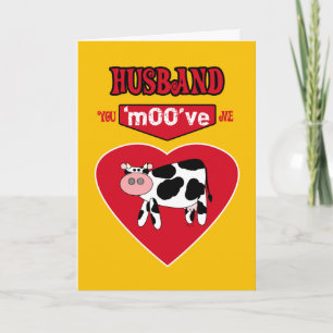 Ehemann Valentinstag ländlicher Humor mit einer Ku Feiertagskarte