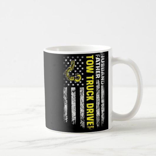 Ehemann Vater Abschleppwagenfahrer Design Kaffeetasse (Rechts)
