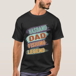 Ehemann Vater Angellegende – Lustiges Angler-Vater T-Shirt