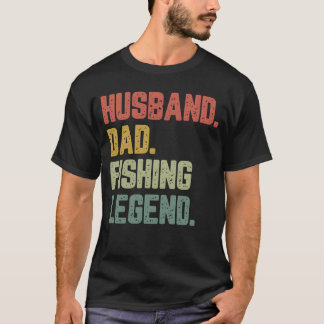 Ehemann Vater Angler Legende Lustiger Vater vintag T-Shirt