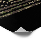 Ehemann Vater Beschützer Held Camo USA-Flagge Poster (Ecke)