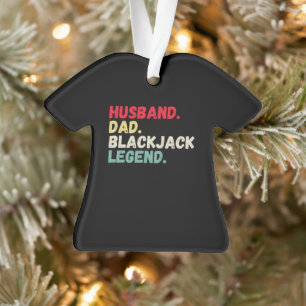 Ehemann Vater Blackjack Legende Kartenspiel Weihna Ornament