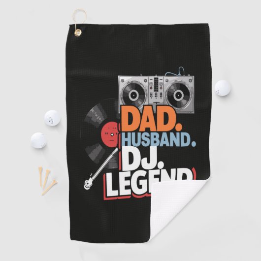 Ehemann Vater DJ Legende Golfhandtuch (Insitu)