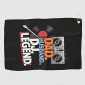 Ehemann Vater DJ Legende Golfhandtuch (Horizontal)