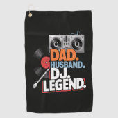 Ehemann Vater DJ Legende Golfhandtuch (Vorderseite)