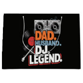 Ehemann Vater DJ Legende Große Geschenktüte (Vorderseite)