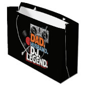 Ehemann Vater DJ Legende Große Geschenktüte (Rückseite Schrägansicht)