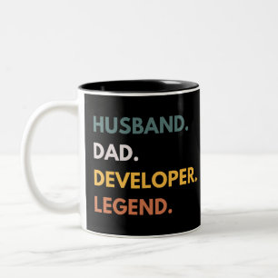 Ehemann Vater Entwickler Legende Lustige Programmi Zweifarbige Tasse