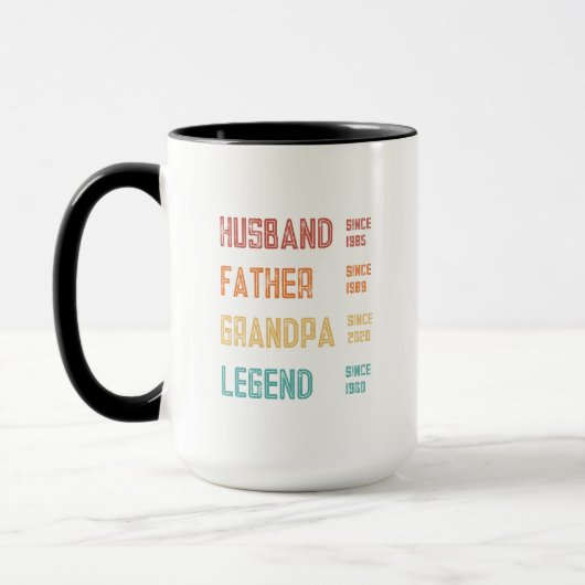 Ehemann Vater Großvater Großvater Custom Tasse (Links)