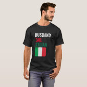 Ehemann Vater Italienische Flagge Design Geschenk T-Shirt (Vorne ganz)