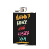 Ehemann, Vater, König, gesegneter Mann | Vatertag Flachmann (Links)