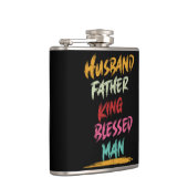 Ehemann, Vater, König, gesegneter Mann | Vatertag Flachmann (Rechts)