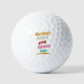 Ehemann, Vater, König, gesegneter Mann | Vatertag Golfball (Vorderseite)