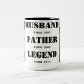 Ehemann Vater Legend|3 Fotos|Vatertag Tasse (Mittel)