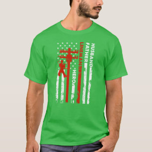 Ehemann Vater Leitungsmonteur Held Geschenk für El T-Shirt