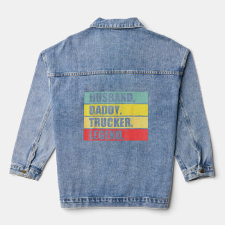 Ehemann Vater LKW-Fahrer Zitat LKW-Fahrer Vintage Jeansjacke