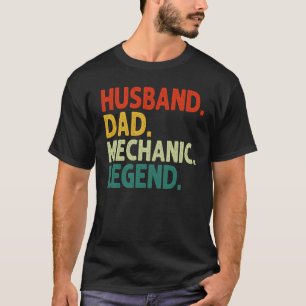 Ehemann Vater Mechaniker Legende Vintage Maschinis T-Shirt