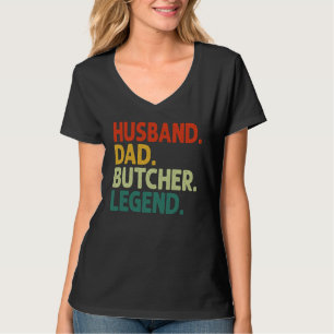 Ehemann Vater Metzger Legende Vintage Schlachter T-Shirt