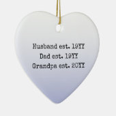 Ehemann Vater Opa Est Etablierte Opa Keramik Ornament (Rechts)