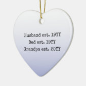 Ehemann Vater Opa Est Etablierte Opa Keramik Ornament (Links)