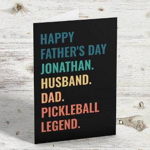 Ehemann Vater Pickleball-Legende Individueller Vat Feiertagskarte