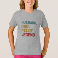 Ehemann Vater Pilot Legende Aviation Geschenk T-Sh