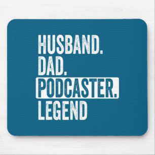 Ehemann Vater Podcaster Legende für Grafikdesign Mousepad