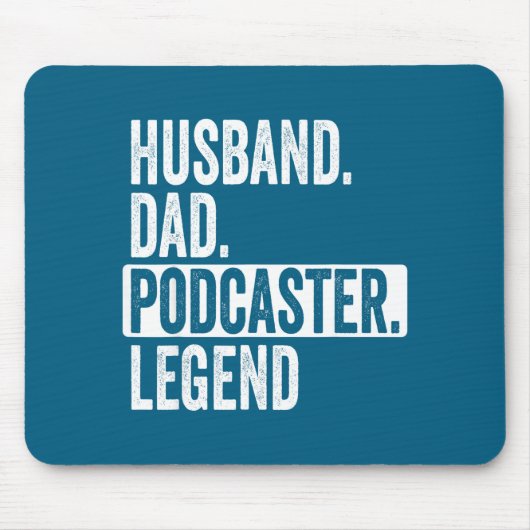 Ehemann Vater Podcaster Legende für Grafikdesign Mousepad (Vorne)