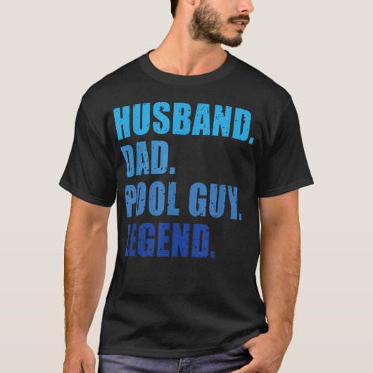 Ehemann Vater Pool-Typ Legende Lustig T-Shirt (Vorderseite)
