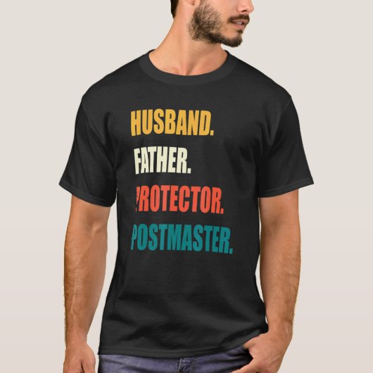 Ehemann Vater Protector Postmaster T-Shirt (Vorderseite)