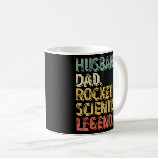 Ehemann Vater Rocket Scientist Legend Funny Vater Kaffeetasse (VorderseiteRechts)