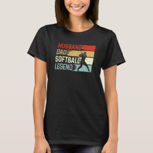 Ehemann Vater Softball-Legende Vintage zum Vaterta T-Shirt