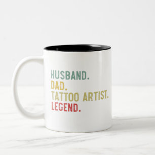 Ehemann Vater Tattoo-Künstler Legende Herren Vinta Zweifarbige Tasse