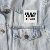 Ehemann Vater Trainer Baseball-Vater-Zitat Button (Beispiel)