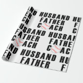 Ehemann Vater Trainer Baseball-Vater-Zitat Geschenkpapier (Ungerollt)