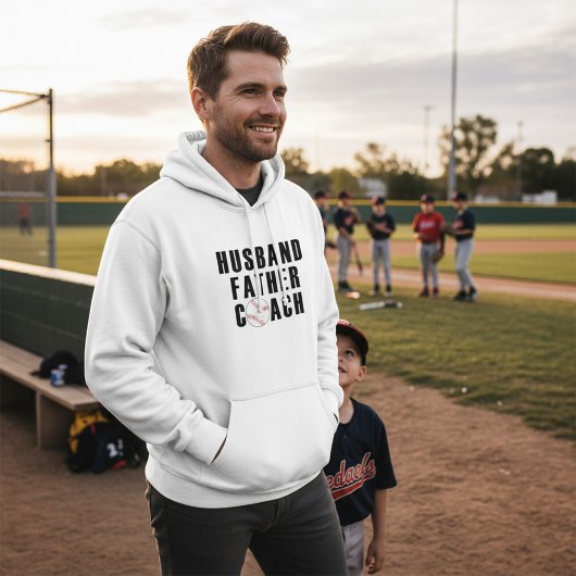 Ehemann Vater Trainer Baseball-Vater-Zitat Hoodie