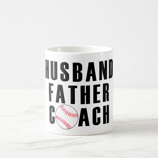 Ehemann Vater Trainer Baseball-Vater-Zitat Kaffeetasse